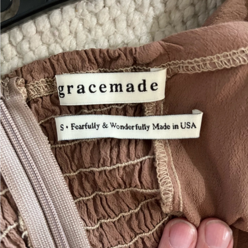 Gracemade | NWOT Esther Eco Midi‎ Dress In Brown | S - Picture 9 of 11